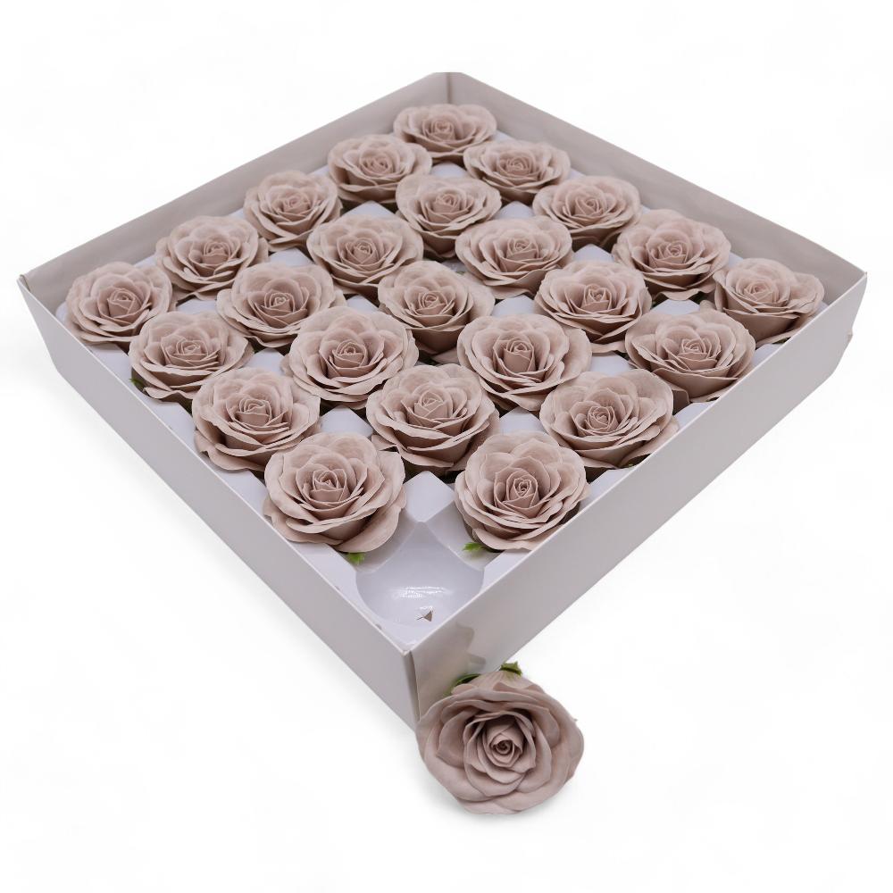 25x Craft Soap Flower - Lrg (7-Layer) Vintage Rose - Somersett Beige