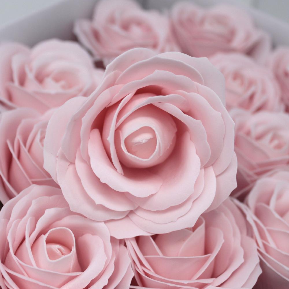 25x Craft Soap Flowers - Lrg Rose - Pink