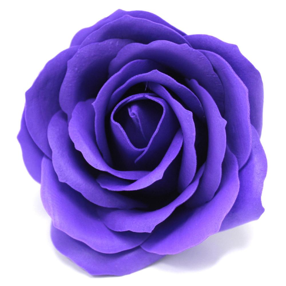 25x Craft Soap Flowers - Lrg Rose - Violet