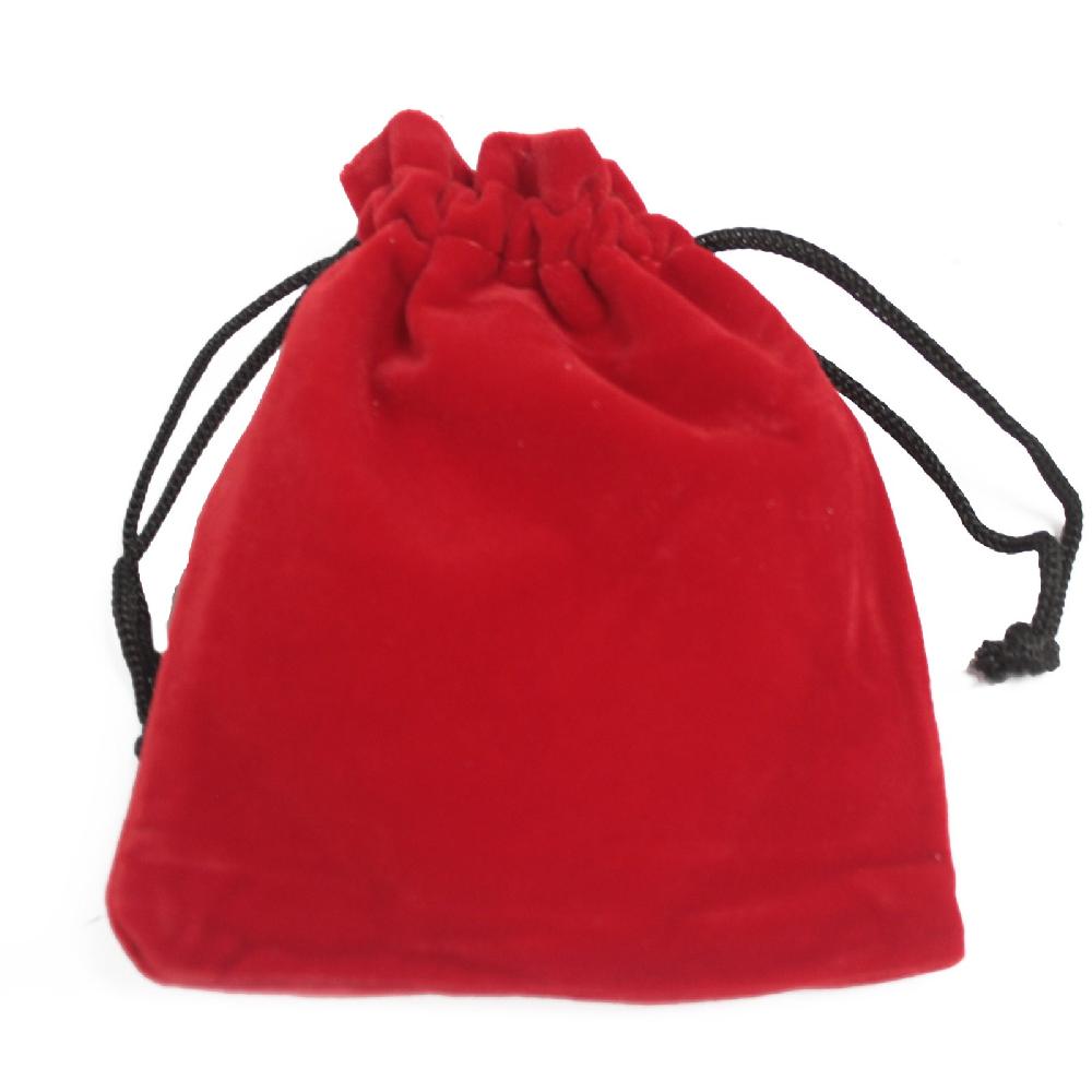 25x Quality Velvet Pouch - Red 10x12cm