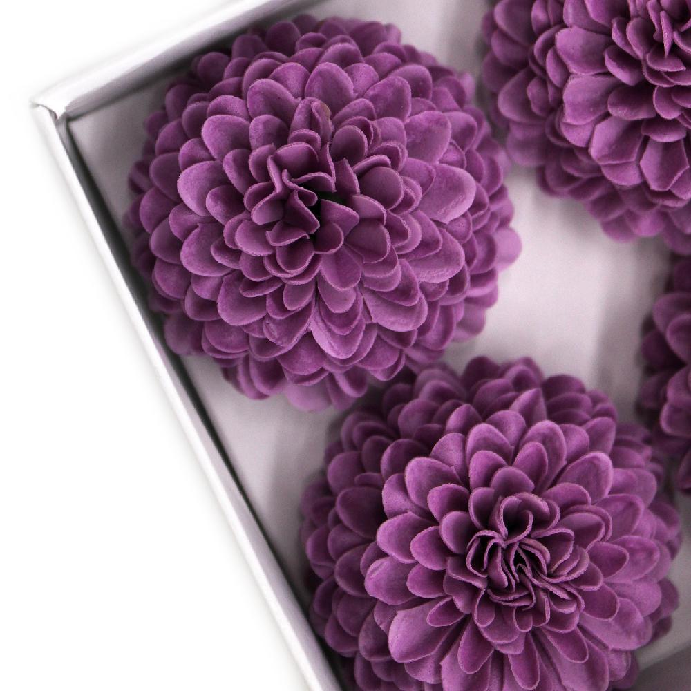 28x Craft Soap Flower - Small Chrysanthemum - Purple