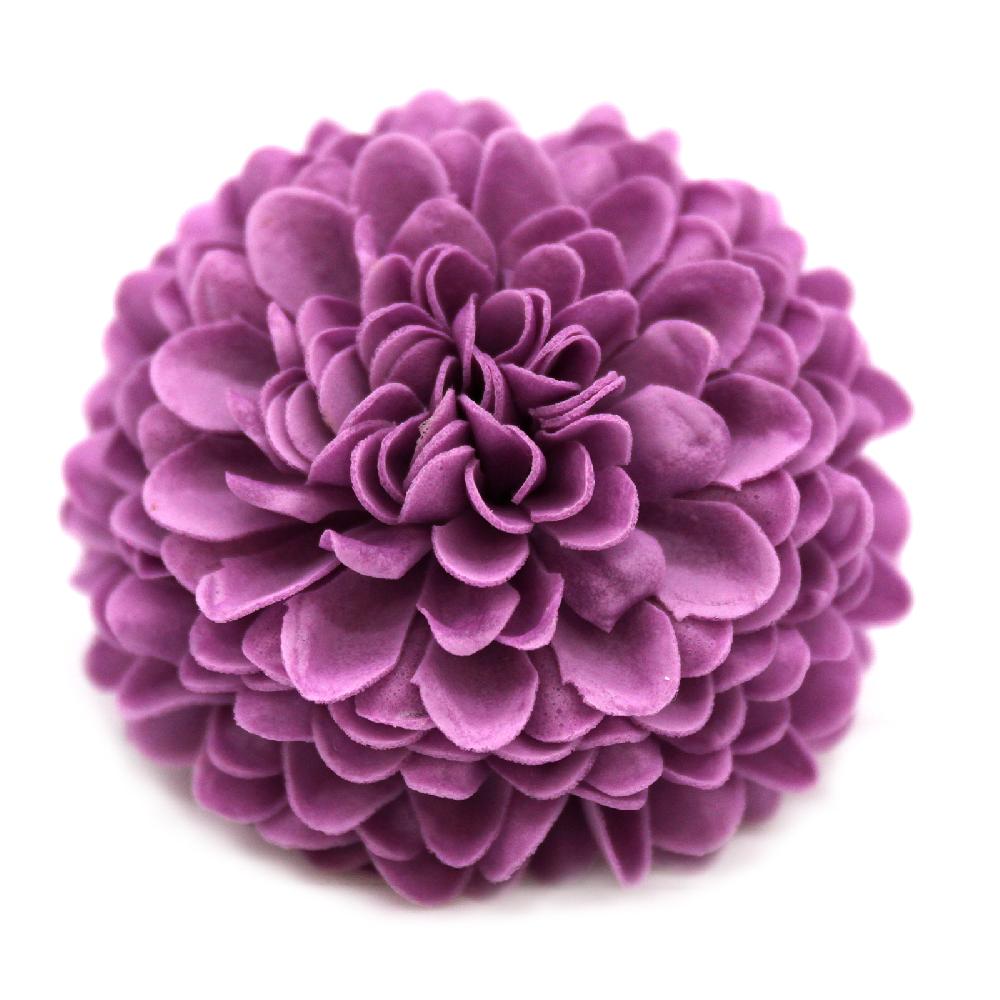 28x Craft Soap Flower - Small Chrysanthemum - Purple