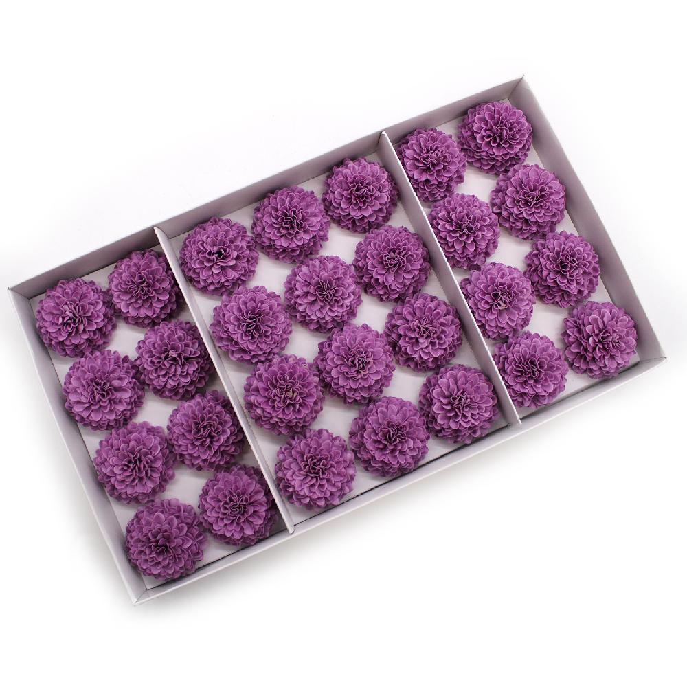 28x Craft Soap Flower - Small Chrysanthemum - Purple