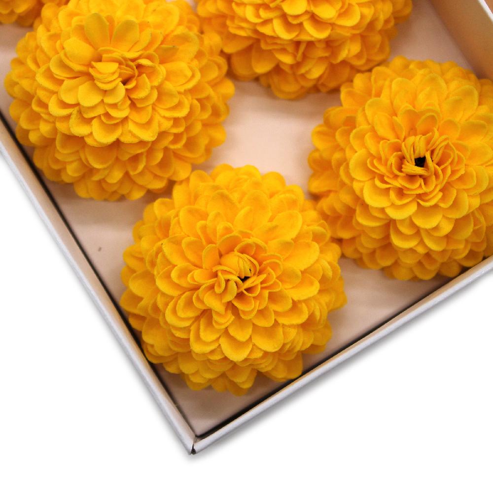 28x Craft Soap Flower - Small Chrysanthemum - Yellow