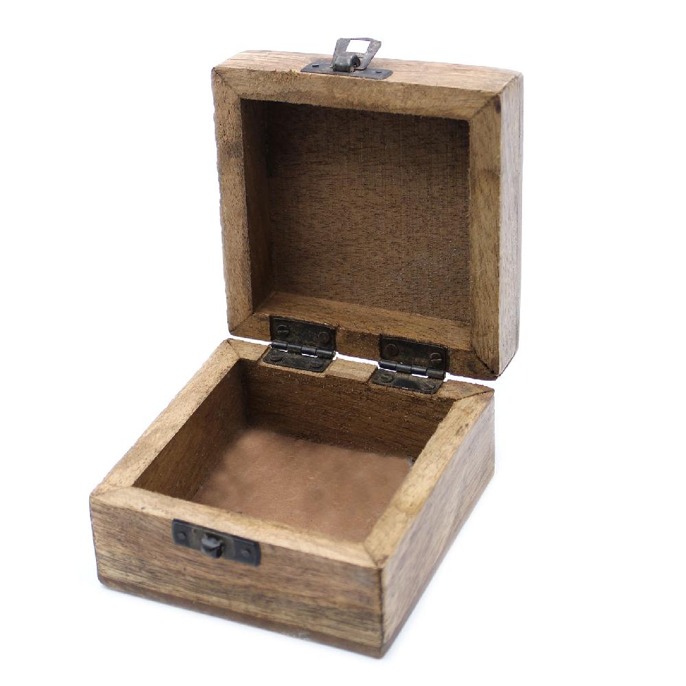 2x White Washed Wooden Box - 4x4 Slavic Design