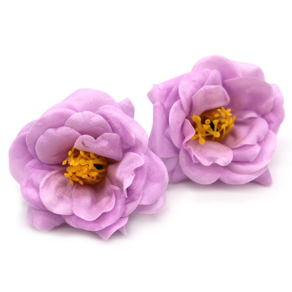 36x Craft Soap Flower - Camellia - Light Purple
