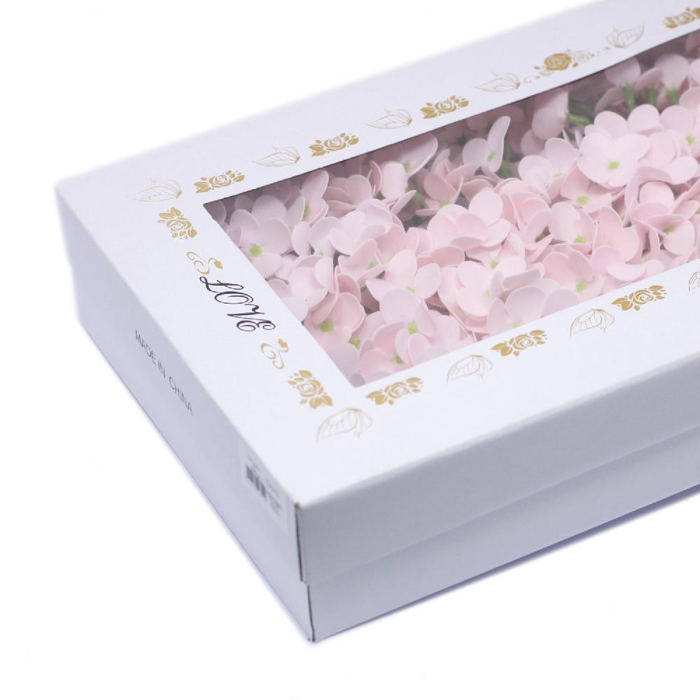 36x Craft Soap Flowers - Hyacinth Bean - Pink