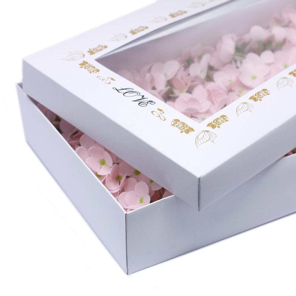 36x Craft Soap Flowers - Hyacinth Bean - Pink
