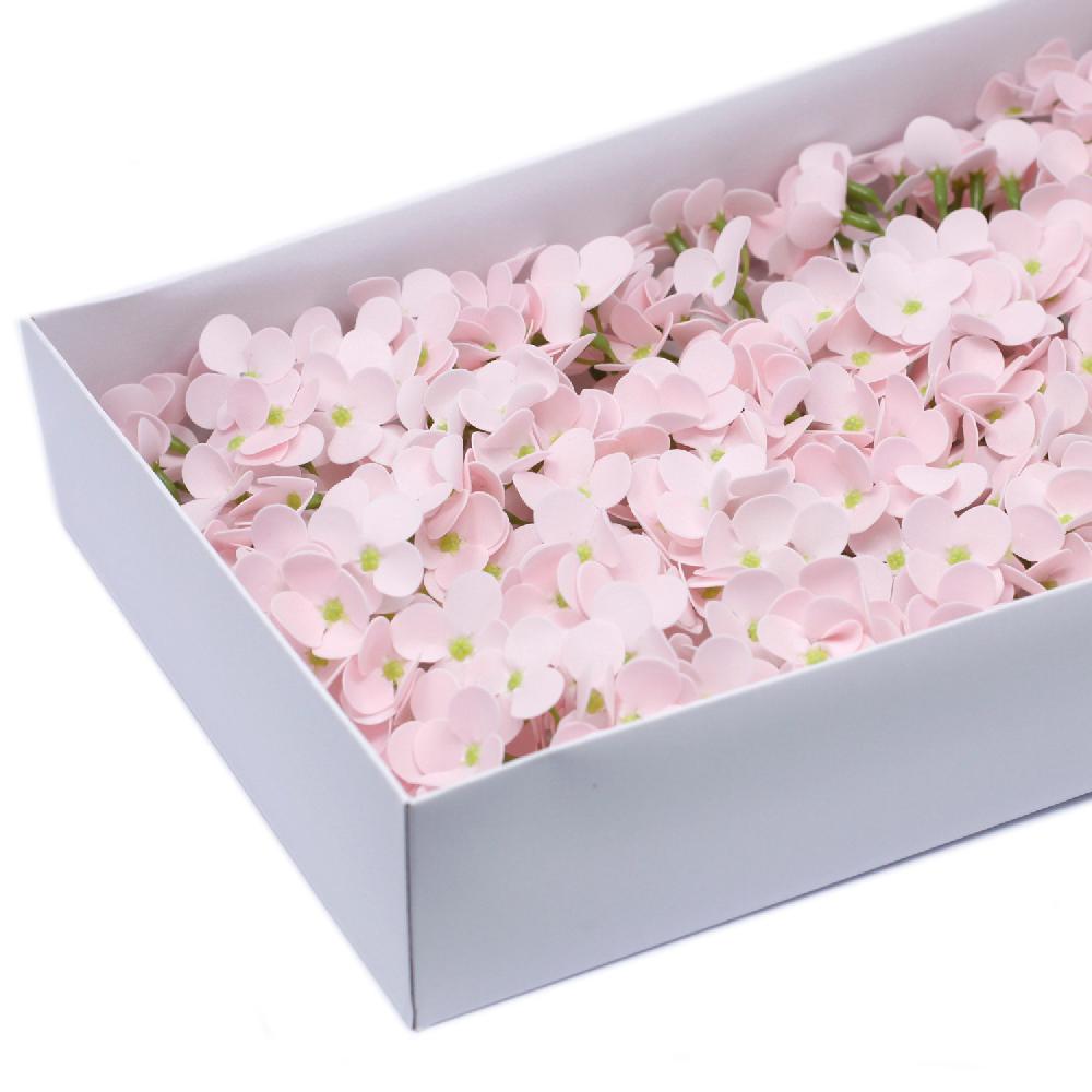 36x Craft Soap Flowers - Hyacinth Bean - Pink