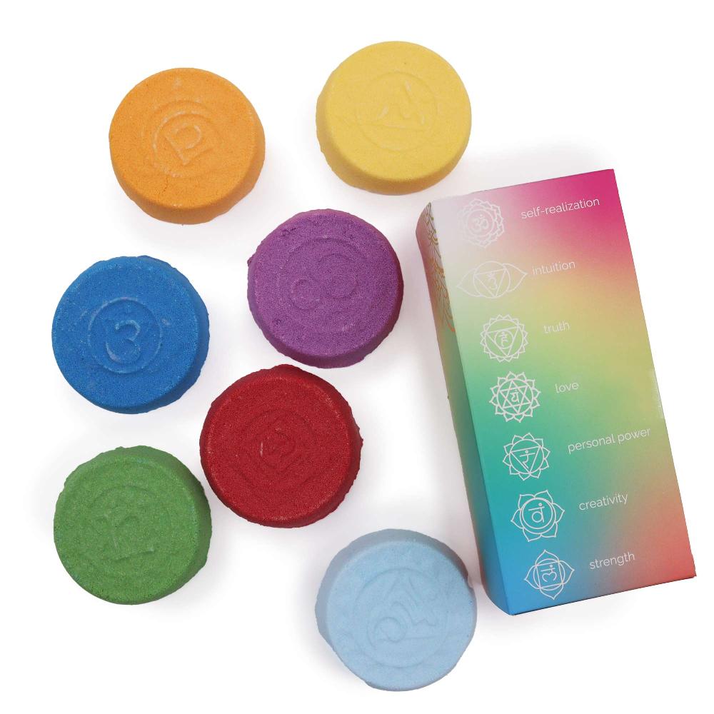 3x Chakra Bath Fizz - Large Box - Chakra Harmony & Inner Glow