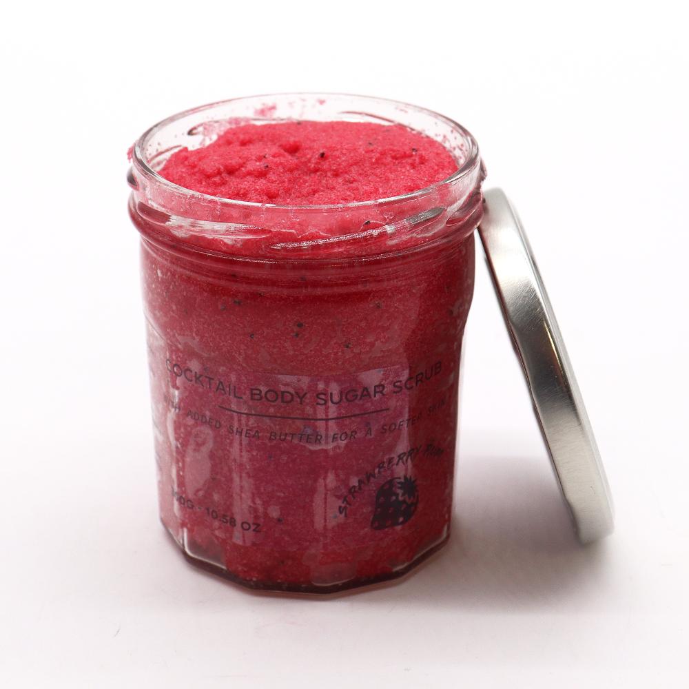 3x Fragranced Sugar Body Scrub - Strawberry Rum 300g