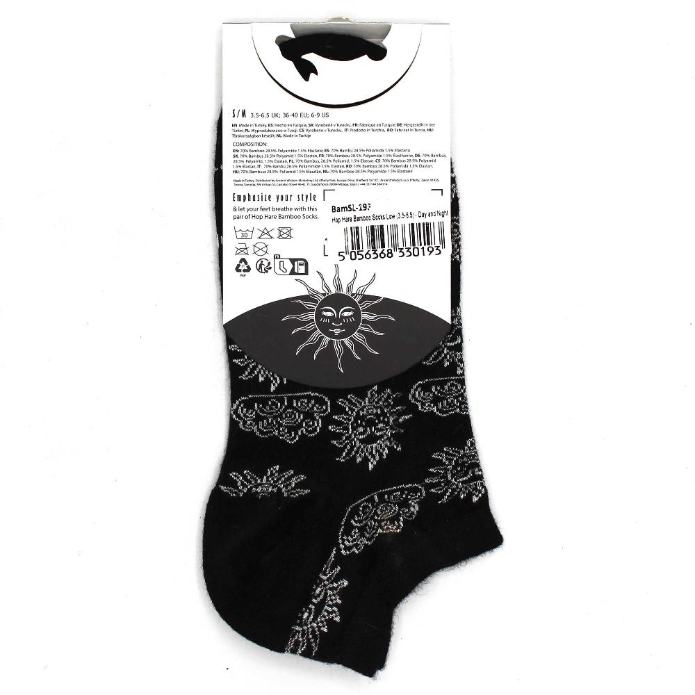 3x Hop Hare Bamboo Socks Low - Day And Night S/M