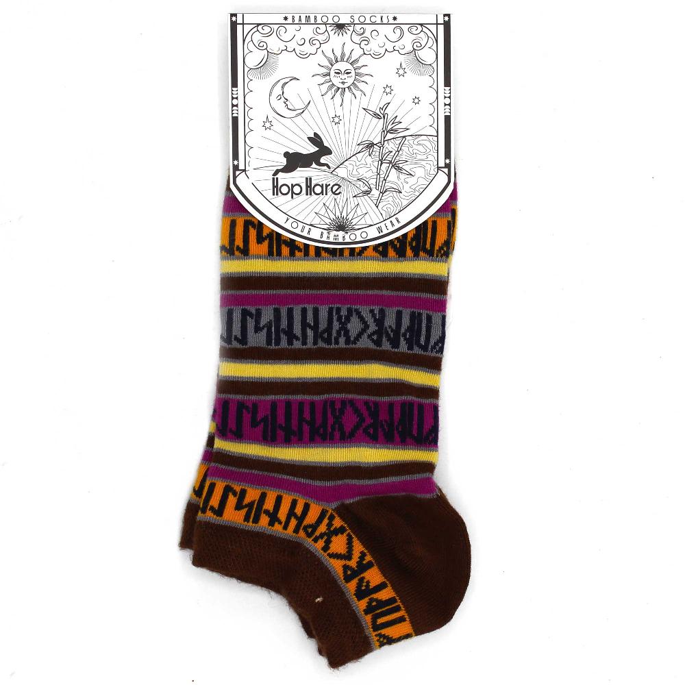 3x Hop Hare Bamboo Socks Low - Rune Stones S/M
