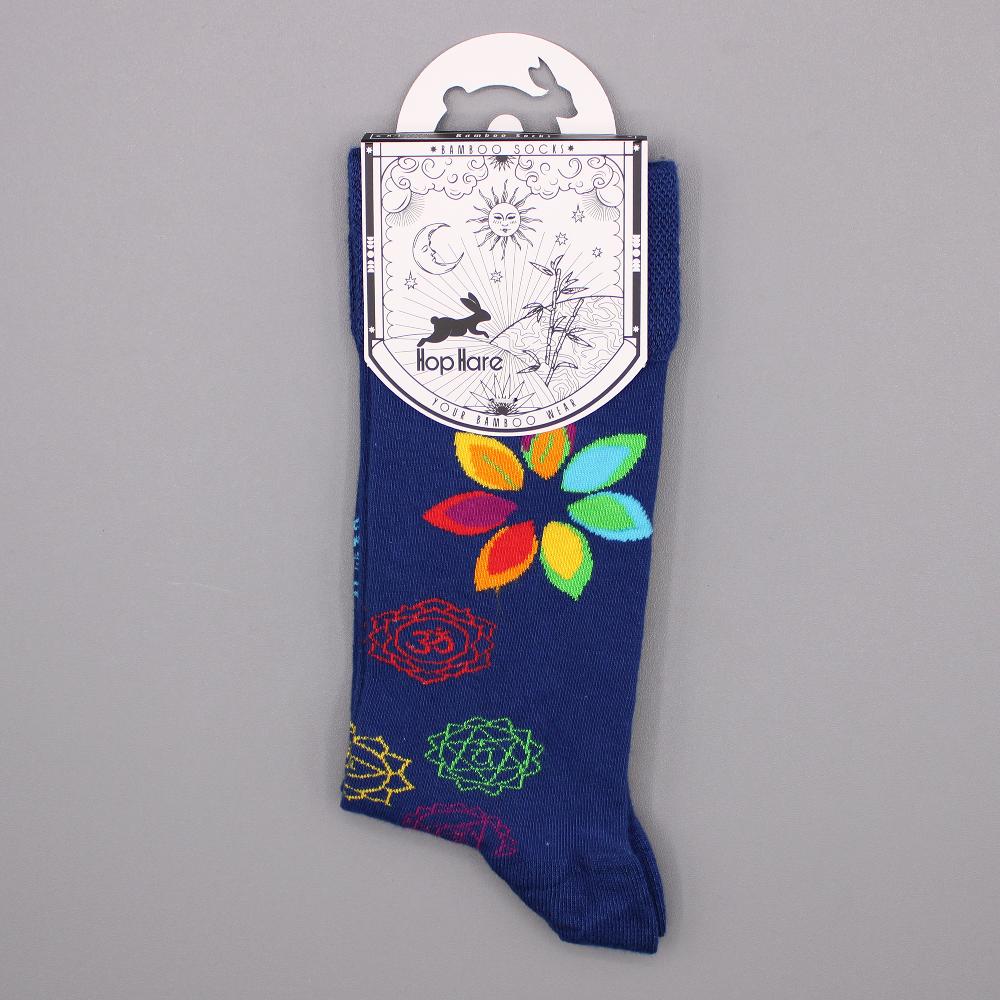 3x Hop Hare Bamboo Socks - Rainbow Chakra S/M