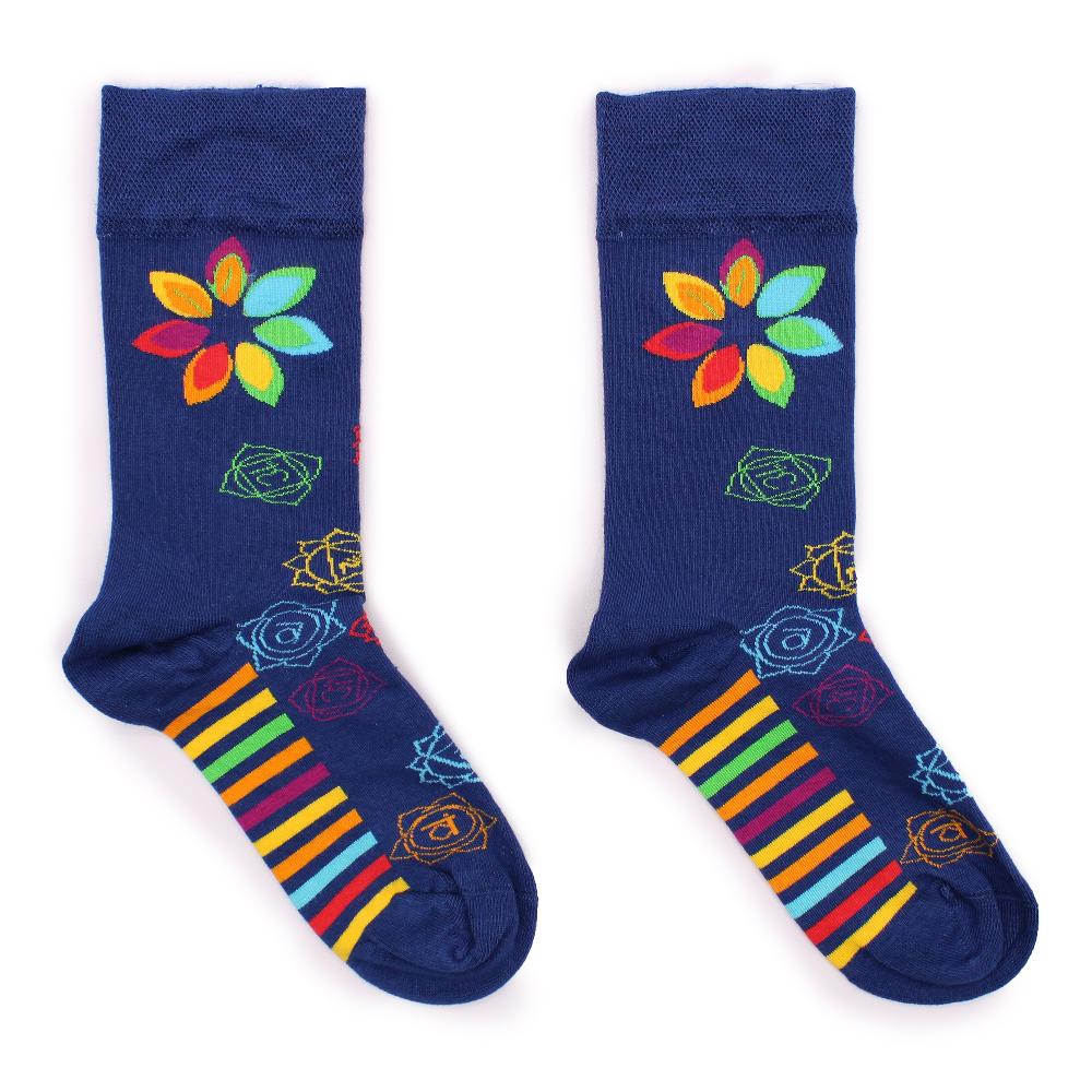 3x Hop Hare Bamboo Socks - Rainbow Chakra S/M