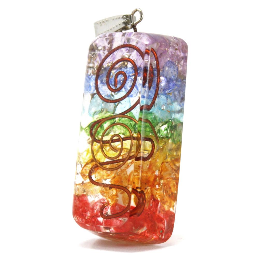 3x Orgonite Power Pendant - Rainbow Copper Attractor