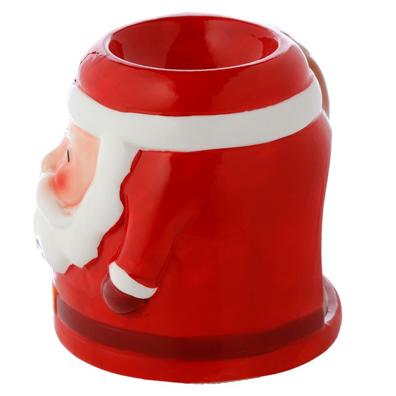 3x Santa Shaped Christmas Ceramic Oil Burner
