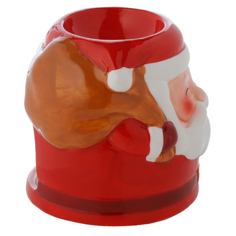 3x Santa Shaped Christmas Ceramic Oil Burner