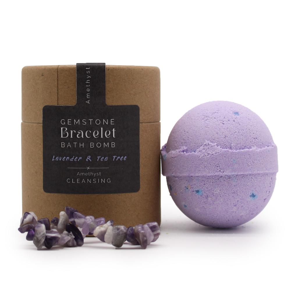 4x Amethyst Crystal Jewellery Bath Bomb