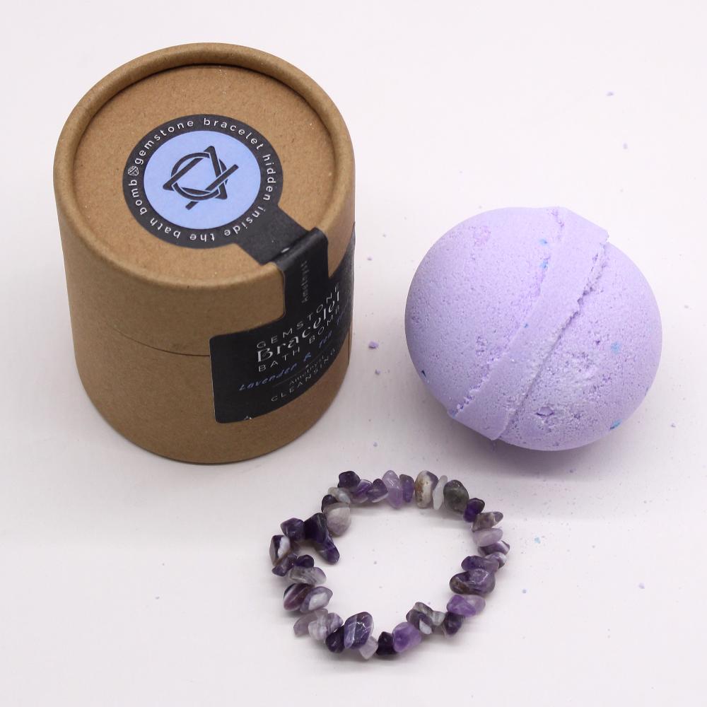 4x Amethyst Crystal Jewellery Bath Bomb