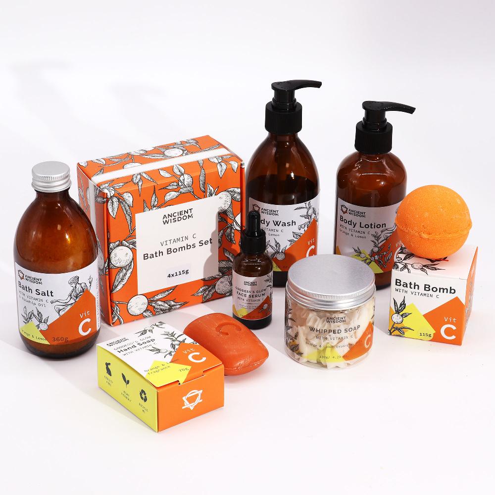 4x Aromatherapy Body Wash With Vitamin C – Orange & Lemon