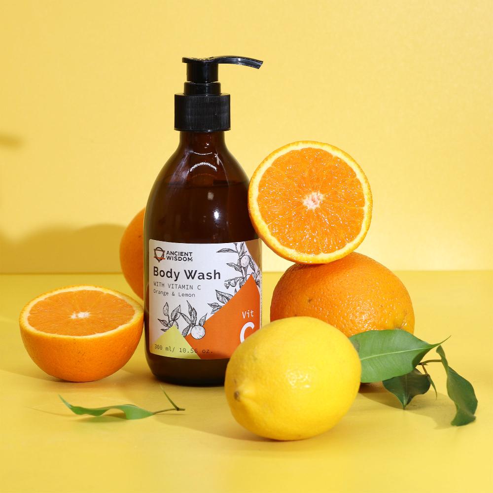 4x Aromatherapy Body Wash With Vitamin C – Orange & Lemon