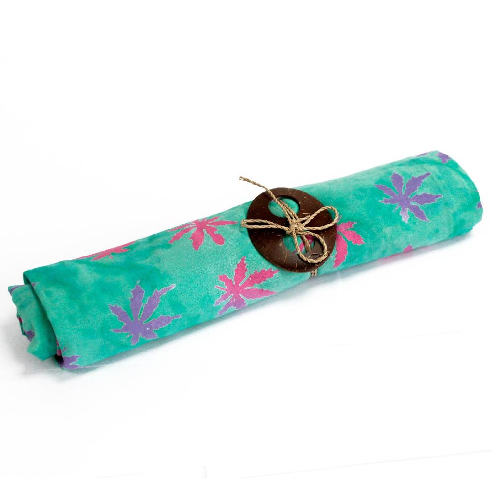 4x Bali Block Print Sarong - Tropical Leaves (4 Assorted Colours)