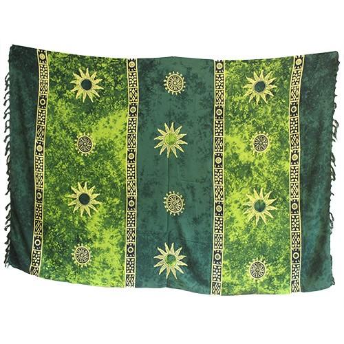 4x Bali Celtic Sarongs - Sun Symbols (4 Assorted Colours)