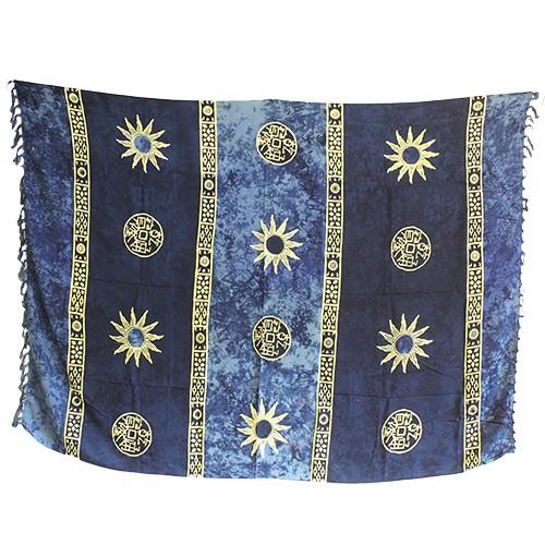 4x Bali Celtic Sarongs - Sun Symbols (4 Assorted Colours)