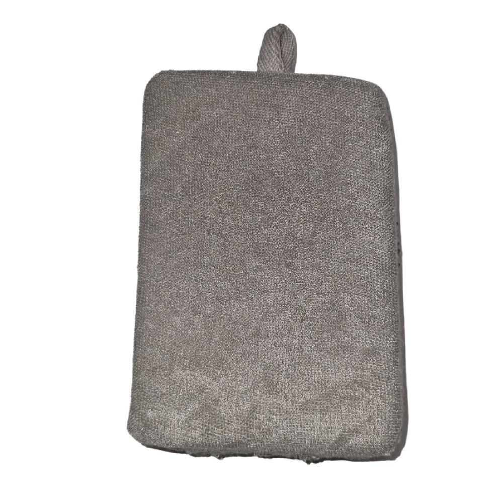 4x Bamboo & Linen Bath Sponge - Charcoal