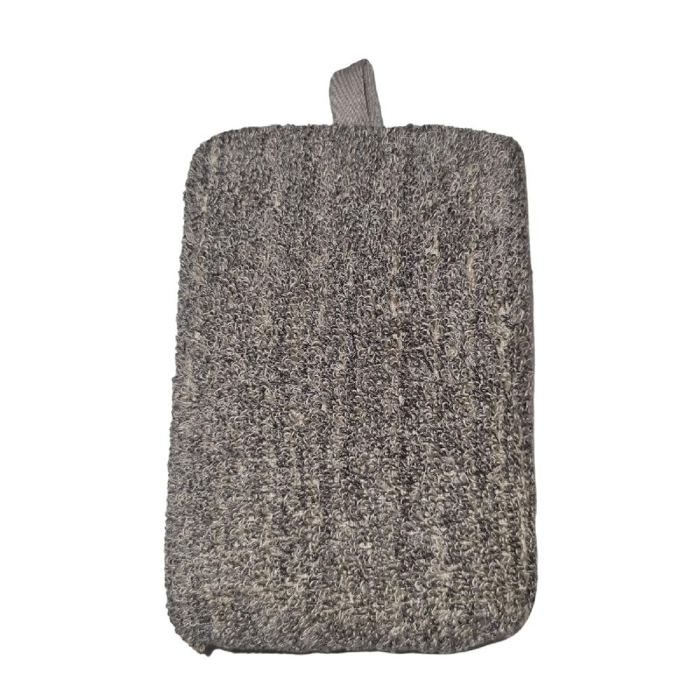 4x Bamboo & Linen Bath Sponge - Charcoal