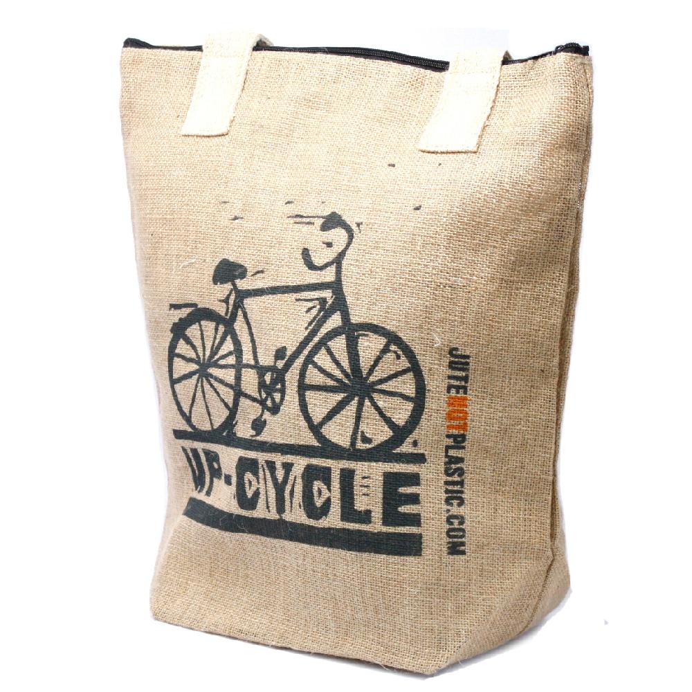 4x Eco Jute Bag - Up Cycle - (4 assorted designs)