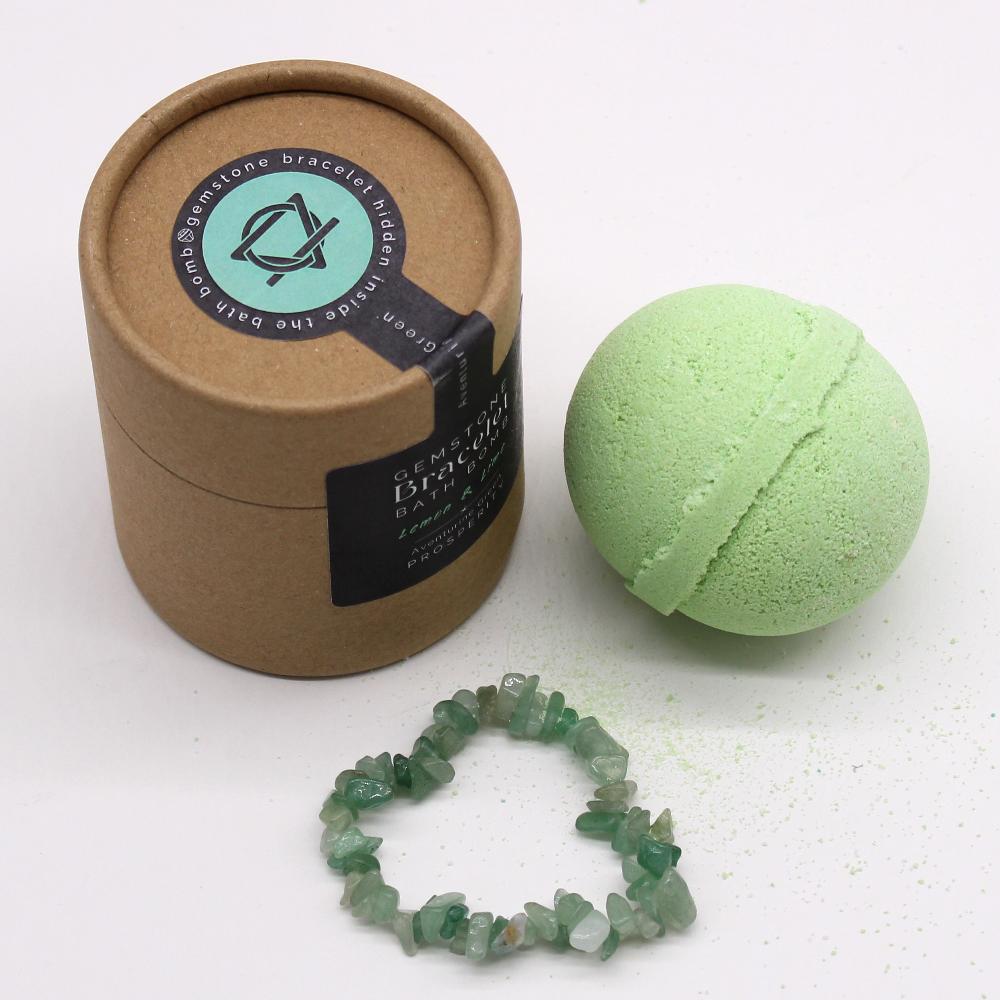 4x Green Aventurine Crystal Jewellery Bath Bomb