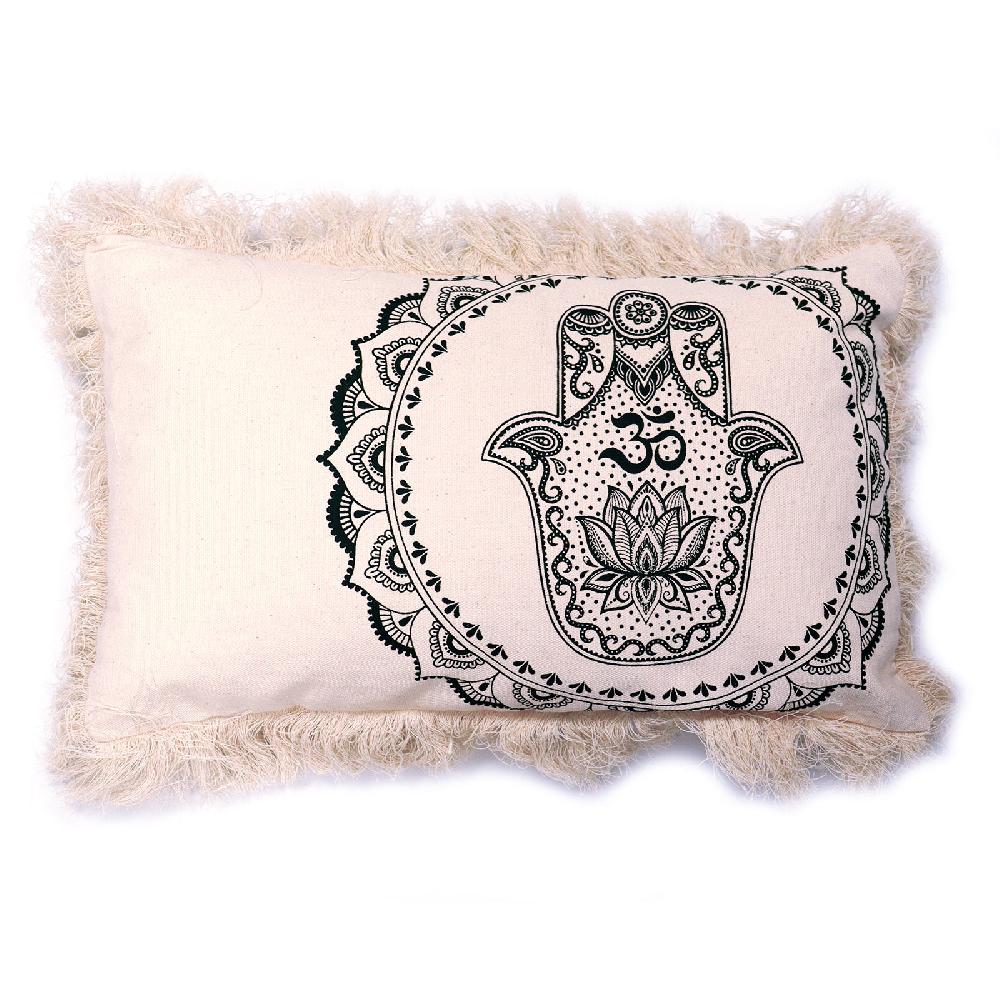 4x Hamsa Mandala Cushion Covers - 30x50cm - Green