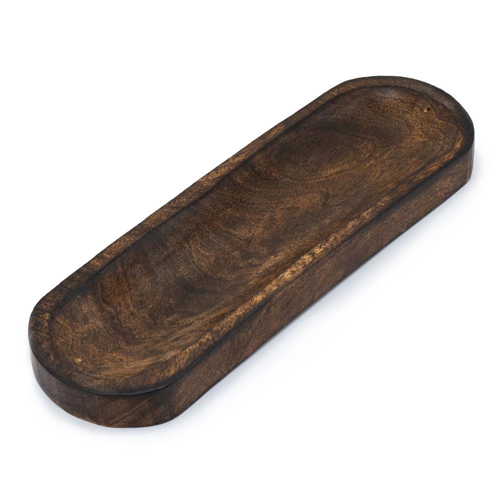 4x Large Incense Tray 30x10cm - Classic Mango Wood