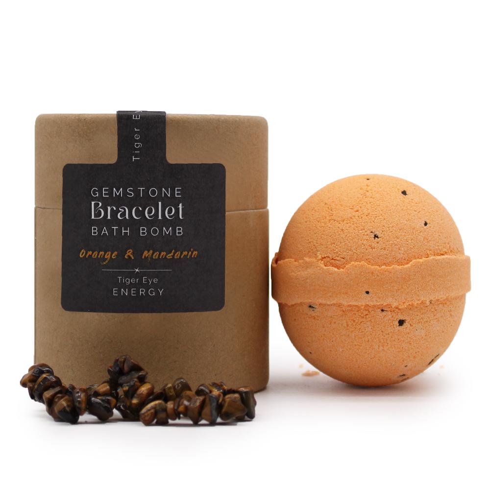 4x Tiger Eye Crystal Jewellery Bath Bomb