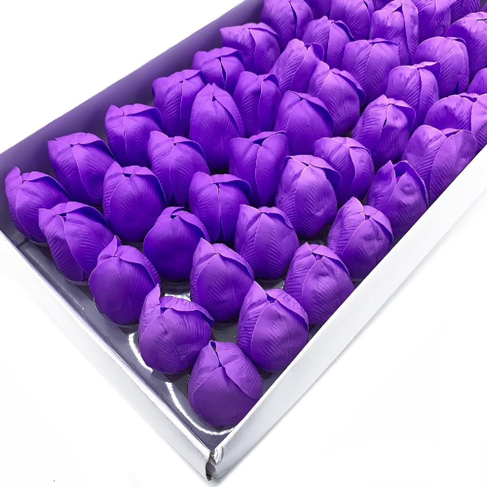 50x Craft Soap Flower - Med Tulip - Lavender