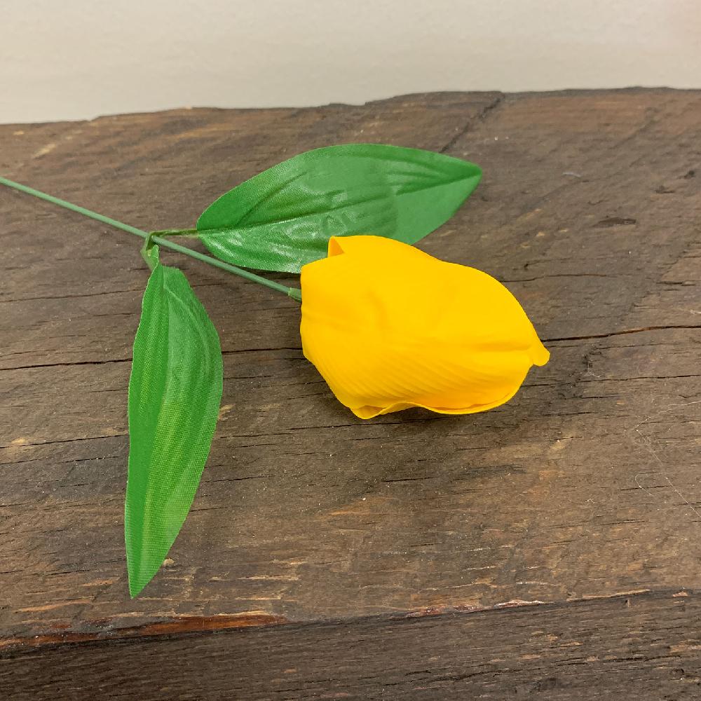 50x Craft Soap Flower - Med Tulip - Yellow