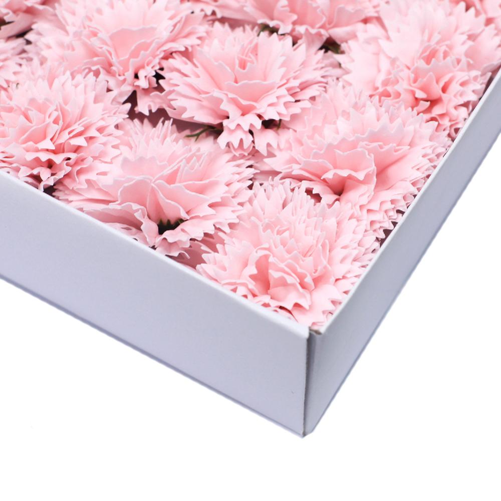 50x Craft Soap Flowers - Carnations - Pink