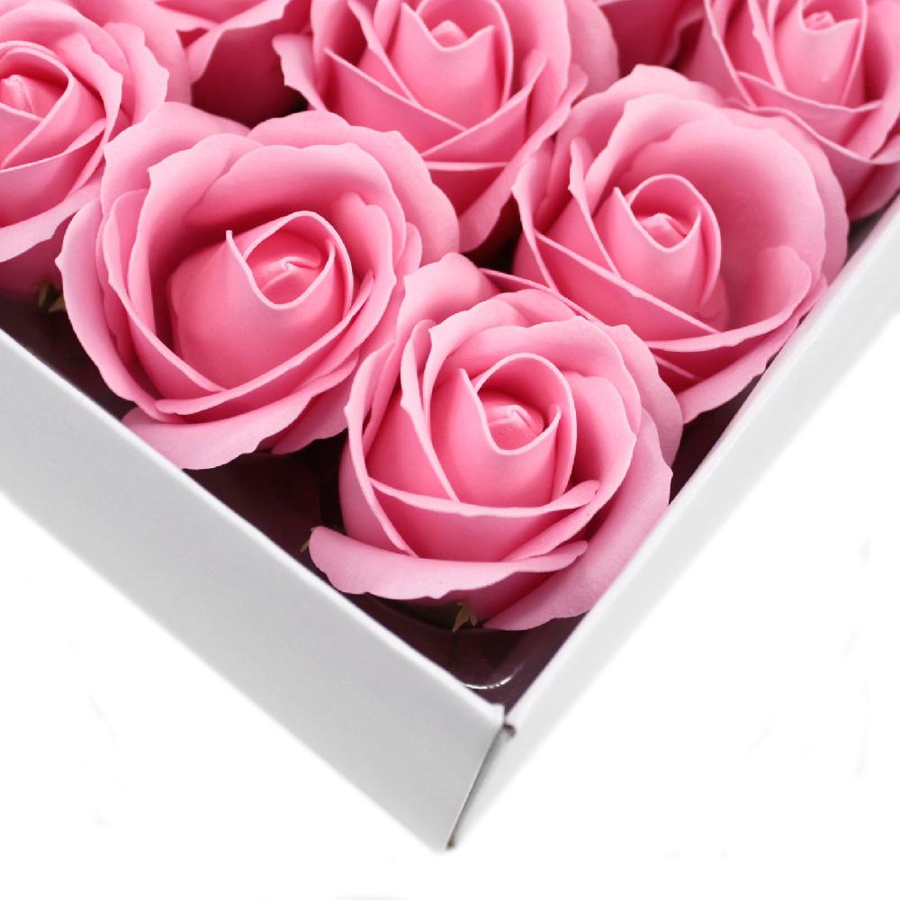50x Craft Soap Flowers - Med Rose - Blush