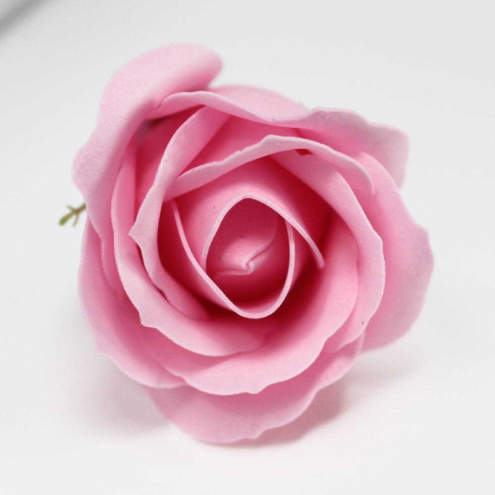 50x Craft Soap Flowers - Med Rose - Blush