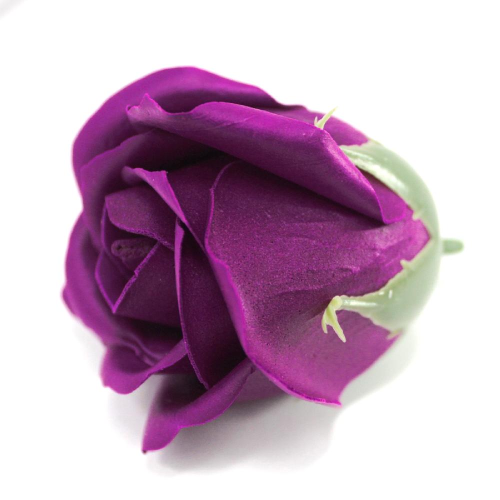 50x Craft Soap Flowers - Med Rose - Deep Violet