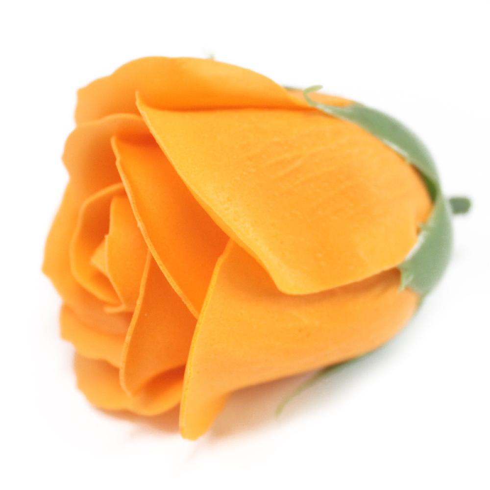 50x Craft Soap Flowers - Med Rose - Orange