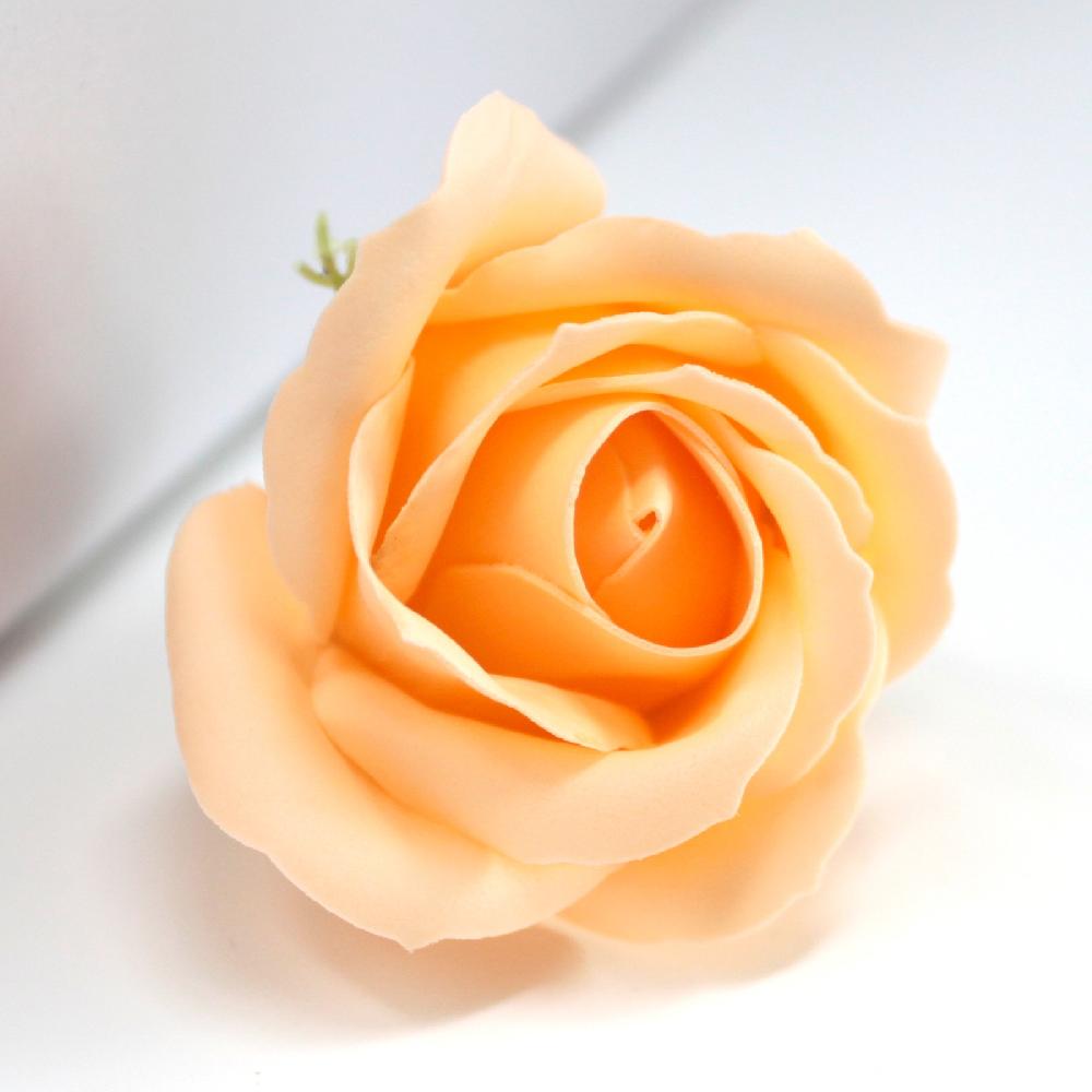 50x Craft Soap Flowers - Med Rose - Peach