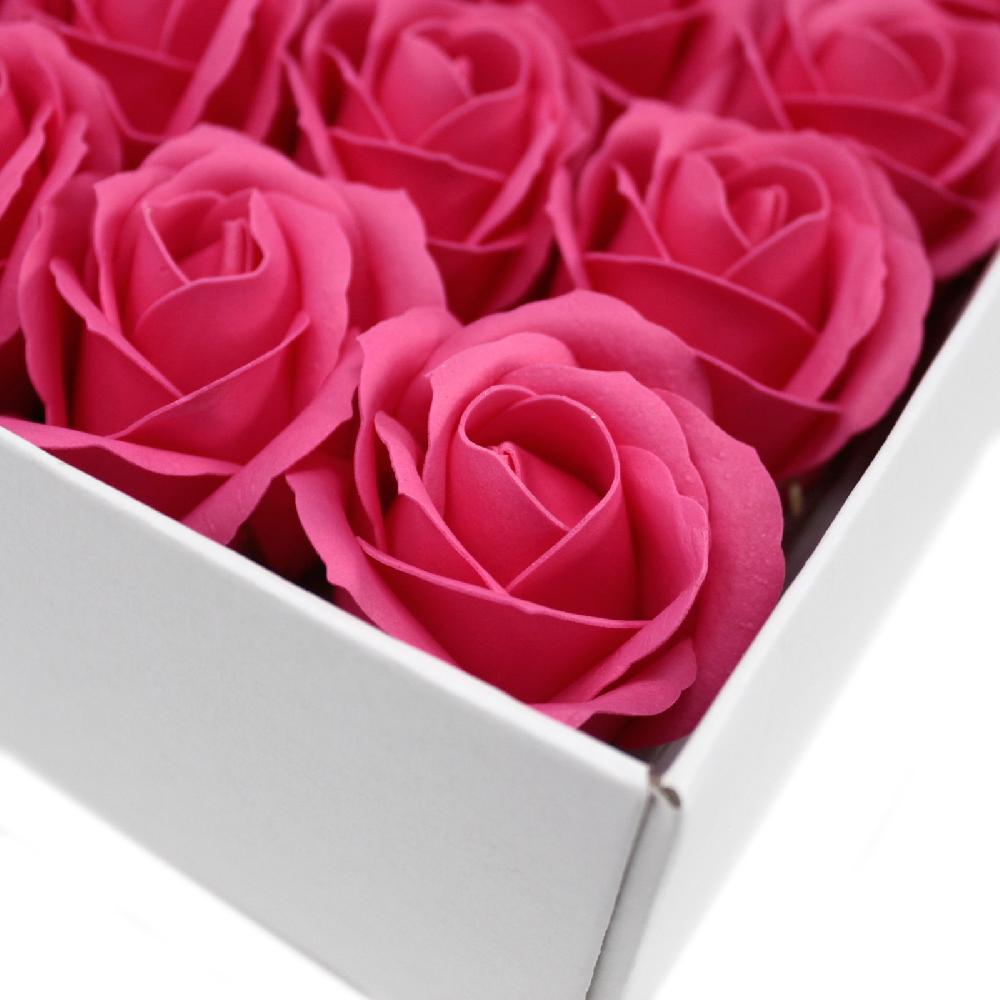 50x Craft Soap Flowers - Med Rose - Rose