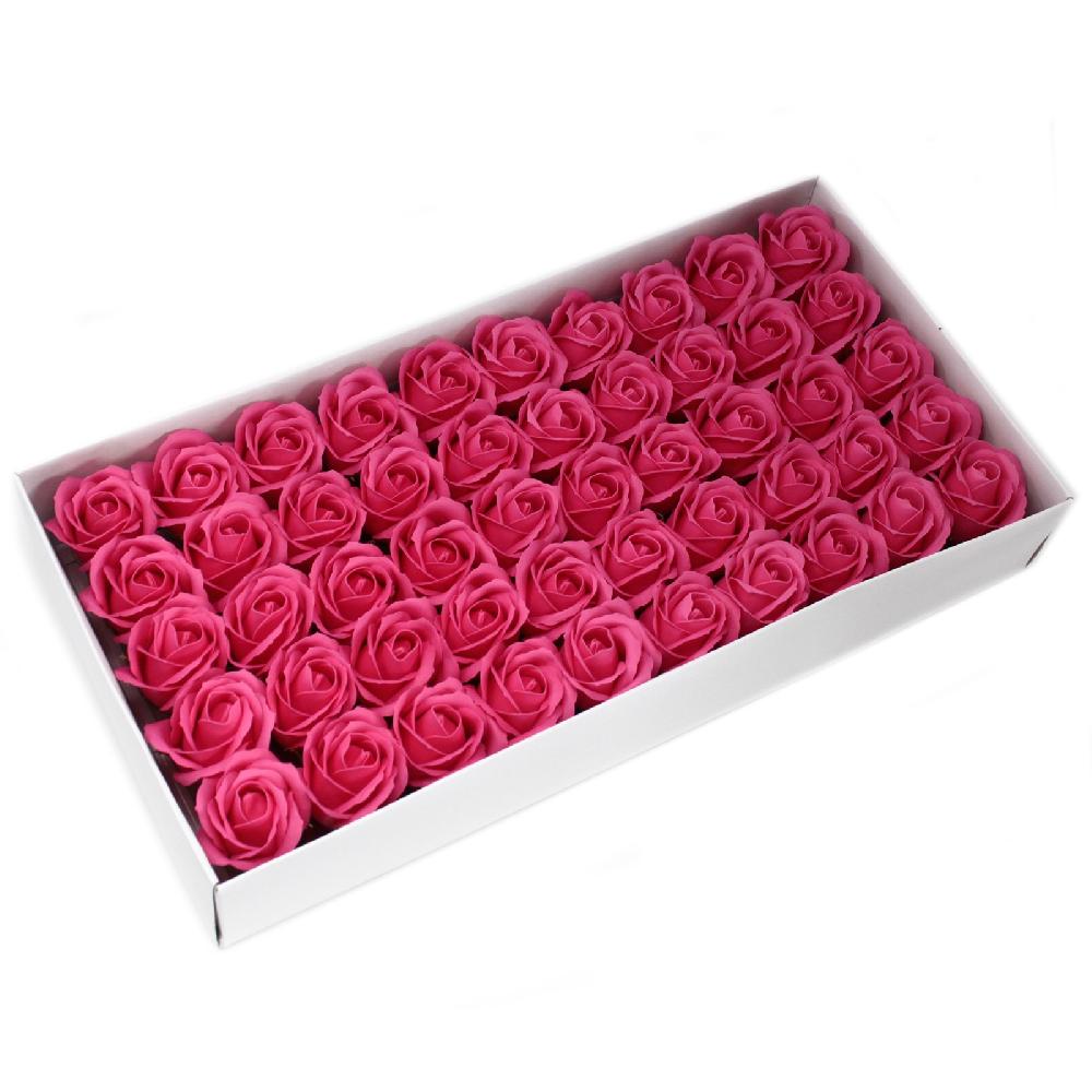 50x Craft Soap Flowers - Med Rose - Rose