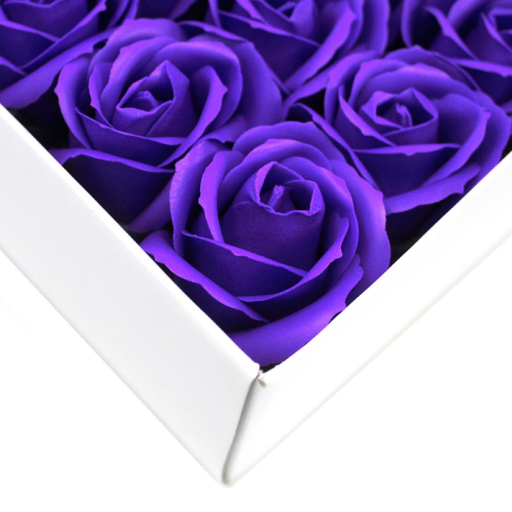 50x Craft Soap Flowers - Med Rose - Violet