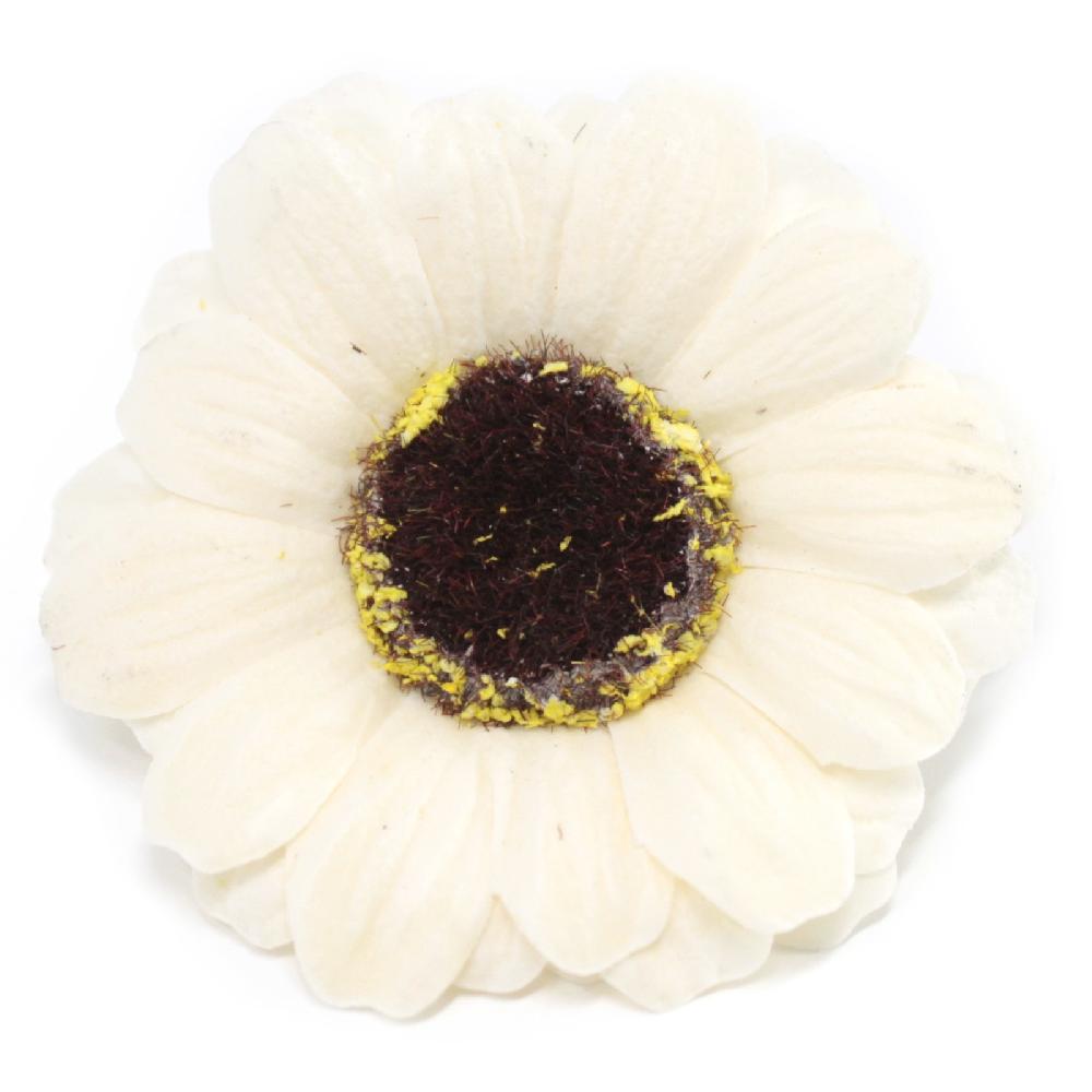 50x Craft Soap Flowers - Sml Sunflower - Ivory