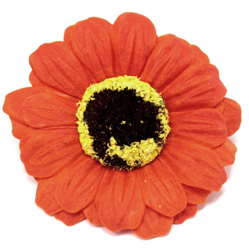 50x Craft Soap Flowers - Sml Sunflower - Orange