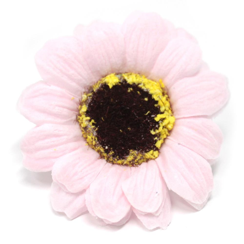 50x Craft Soap Flowers - Sml Sunflower - Pink